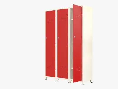 Locker PBR - metal Low-poly 3D model