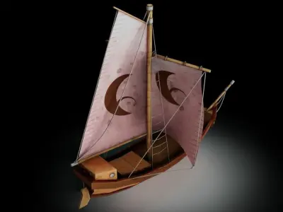 Low Poly ship Low-poly 3D model