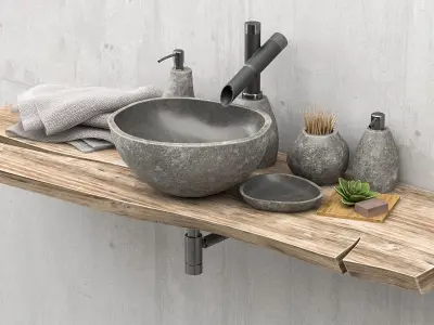 Stone washbasin 3D model