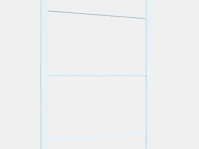 SKYTTA Sliding door frame 2 Low-poly 3D model