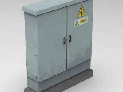 Electrical Cabinet Transformer Low-poly 3D model