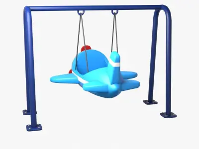 Airplane Swing Low-poly 3D model
