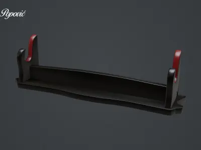 Katana Stand Low-poly 3D model