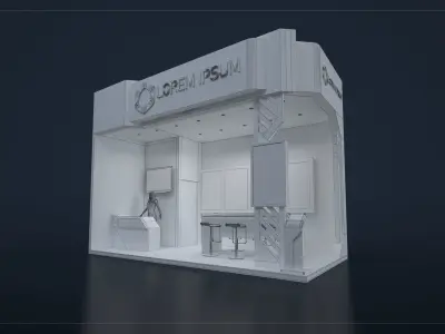 EXHIBITION STAND PACKAGE 01 3D Model Collection