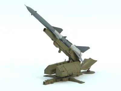 S-75 Dvina Surface-to-air Missile System 3D model