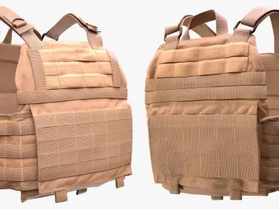 Plate Carrier 18 - All MH Bodies - UE5 Skeletons - Rigged Low-poly 3D model