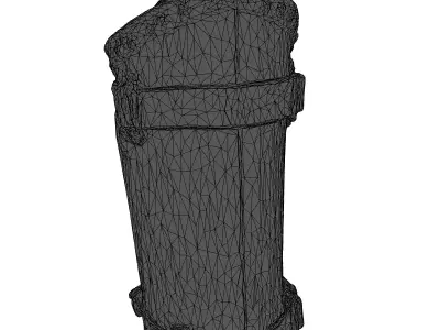 BattleWorn Steel Vambrace 3D Model 3D model