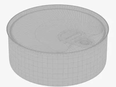 canned food round tin metal aluminium can 01 3D model