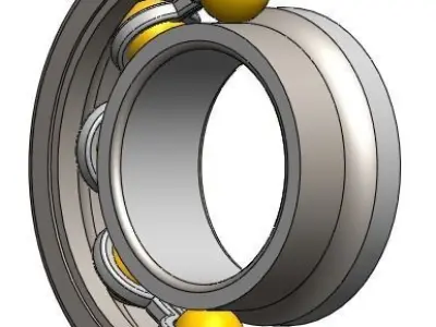 Angular ball bearing with small cage Free 3D print model