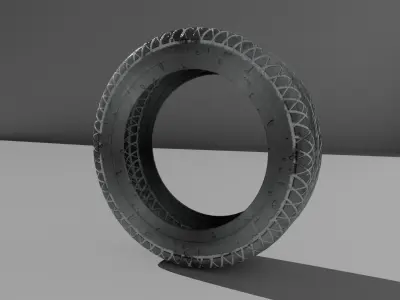 FROZEN TYRE Low-poly 3D model