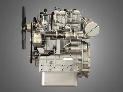  404F-E22TA - 4 Cylinder Diesel Engine  3D model