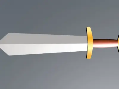 Small Set of Low Poly Melee Weapons Low-poly 3D model