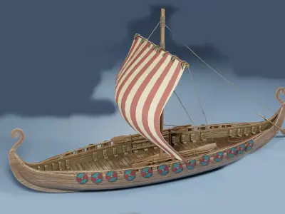 Viking Ship Free 3D model