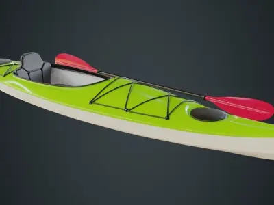 Kayak 2A Low-poly 3D model