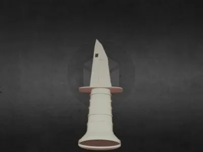 Bayonet knife Free low-poly 3D model