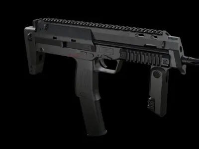 MP7 SMG Low-poly 3D model