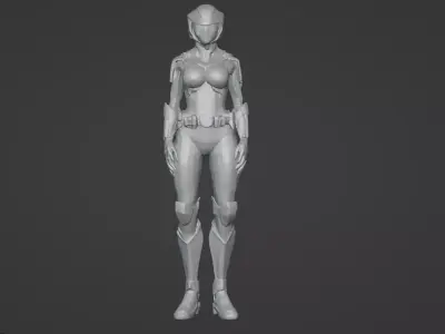 Advanced Female Ranger 84 - Sci-Fi Warrior Heroine 3D print model