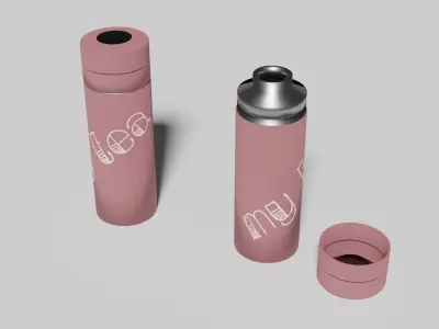 thermos simple Free low-poly 3D model
