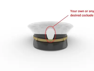 Navy Petty Officer Cap Hat Man 3D model
