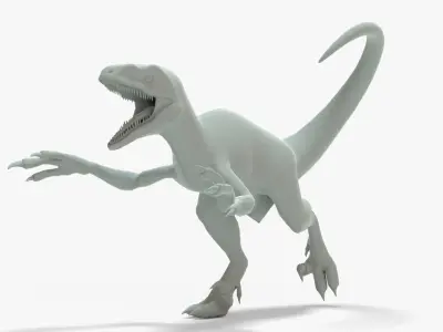 Pyroraptor Rigged Basemesh Low-poly 3D model