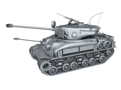 M-51 Super Sherman  3D model
