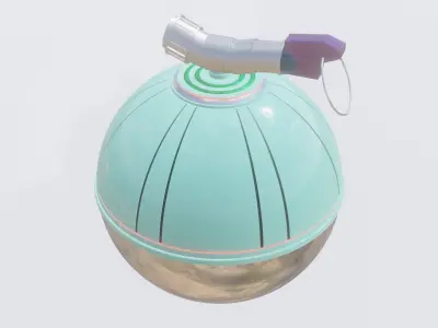 grenade egg with gun Free 3D model
