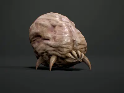 Land Larva3 - Game Ready Low-poly 3D model Low-poly 3D model