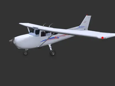 Light Utility Aircraft Low-poly PBR Low-poly 3D model