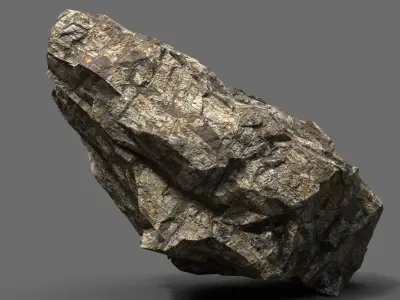 Low poly Sharp Rock FormationPack 191226 Low-poly 3D model