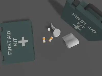 Survival Starter Pack Low-poly 3D model