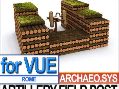 Roman Artillery Field Post 3D model