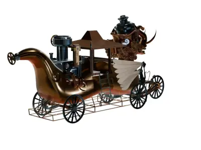 Steampunk Indonesian Carriage Sumedang Kereta Naga Paksi 3D model