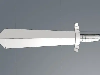 Small Set of Low Poly Melee Weapons Low-poly 3D model