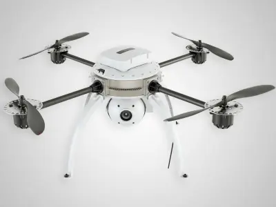Drone Quadrocopter Low-poly 3D model