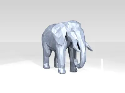 Elephant Low Poligonal 3D model