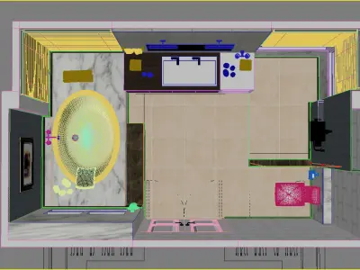 bathroom 5 modern 3D model