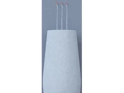 Amidon Resin 3 Stream Outdoor Water Fountain 3D model