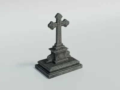 Grave 5 Low-poly 3D model