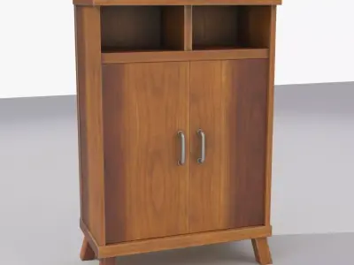 Cupboard wooden chest of drawers 3D model