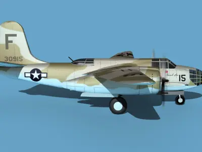 Douglas A-20A Havoc V05 3D model