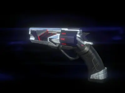 ROG Scifi Pistol Low-poly 3D model