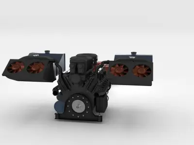 Panzer Tiger Engine and Transmission 3D model