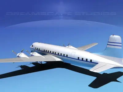 Douglas DC-7C Corporate 6 3D model