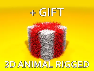 Elephant Rigged and GIFT Low-poly 3D model