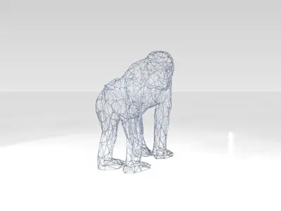 Monkey Wireframe 3D model