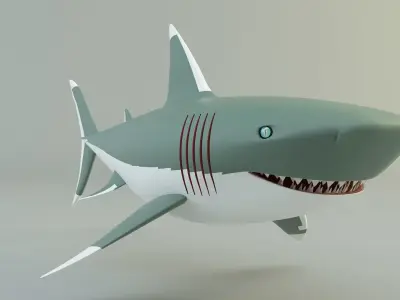  megalodon shark model 3D model