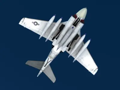 A-6 Intruder us navy fighter jet 3D model