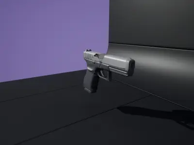 Glock-Style Semi-Automatic Pistol 3D model