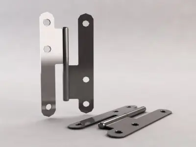 DOOR---Hinges brass door hinges Free low-poly 3D model