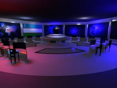 Command Center - Control Room- Military Base - Uzbekistan Low-poly 3D model